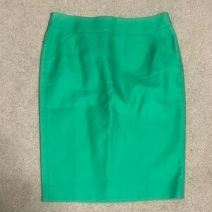 J. Crew Vibrant Green Pencil Skirt